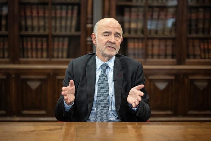Le président de la Cour des comptes française, Pierre Moscovici, lors d'un entretien avec l'AFP à l'université de Toulouse, le 16 octobre 2024.