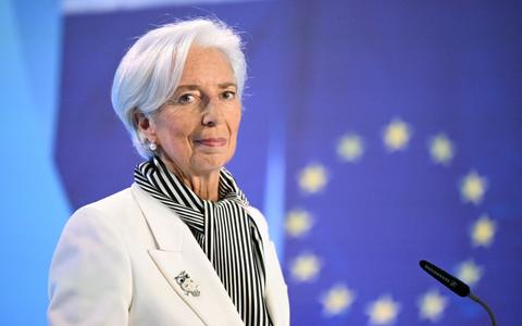 Christine Lagarde, s'exprime lors d'une conférence de presse à l'issue de la réunion du conseil des gouverneurs de la BCE à Francfort-sur-le-Main, le 25 janvier 2024.