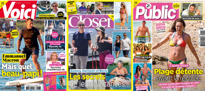 Emmanuel Macron débourre son paddle, Elizabeth Borne se déride en kayak, Nicolas Sarkozy se défoule dans les alpages; Cristiano Ronaldo mega caratise Giorgina, Laeticia Hallyday paillétise Jade et Joy; Kylie Jenner & Timothée Chalamet font été à part