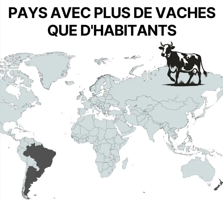 Ces pays où il y a moins d'habitants... que de vaches.