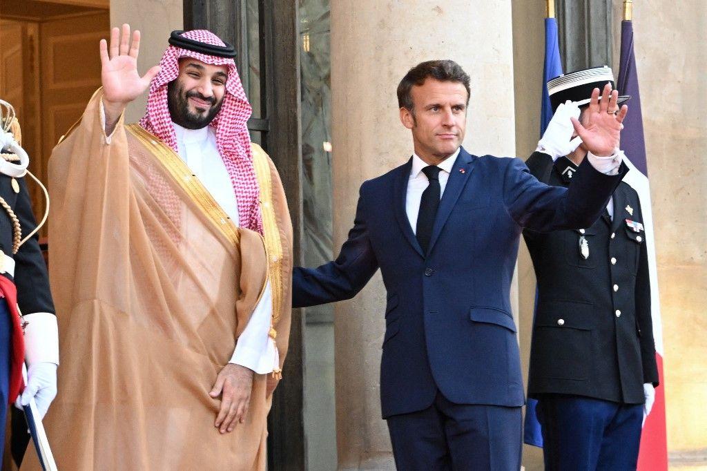 Emmanuel Macron Mohammed ben Salmane AFP