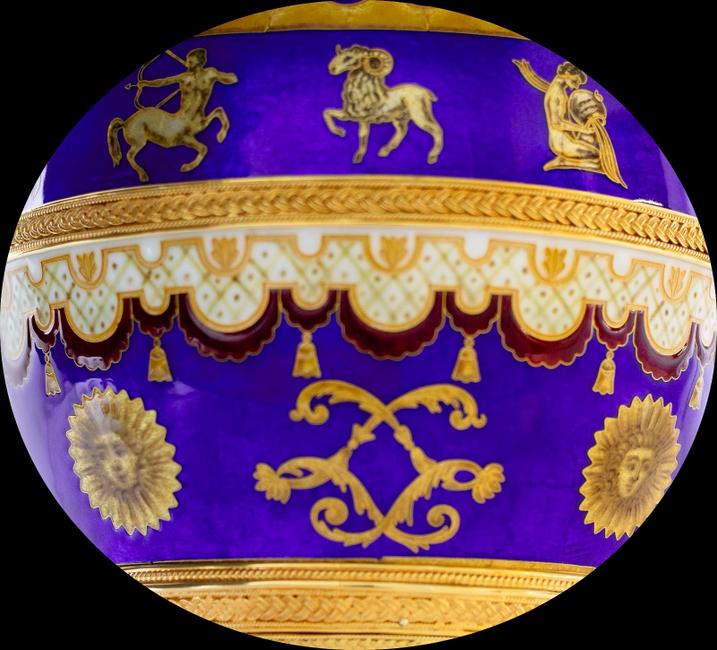 Une montgolfière émaillée dans un goût très royal (L’Épée 1839)…