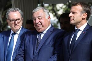 Emmanuel Macron Gérard Larcher AFP