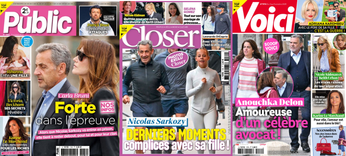 "Public", "Closer" et "Voici".