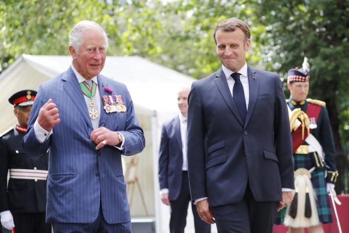 Emmanuel Macron prince Charles AFP