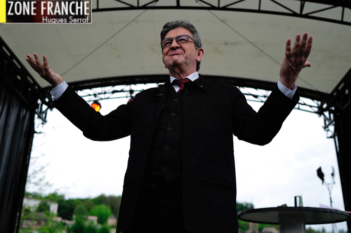 Jean-Luc Mélenchon lors d'une homélie de campagne