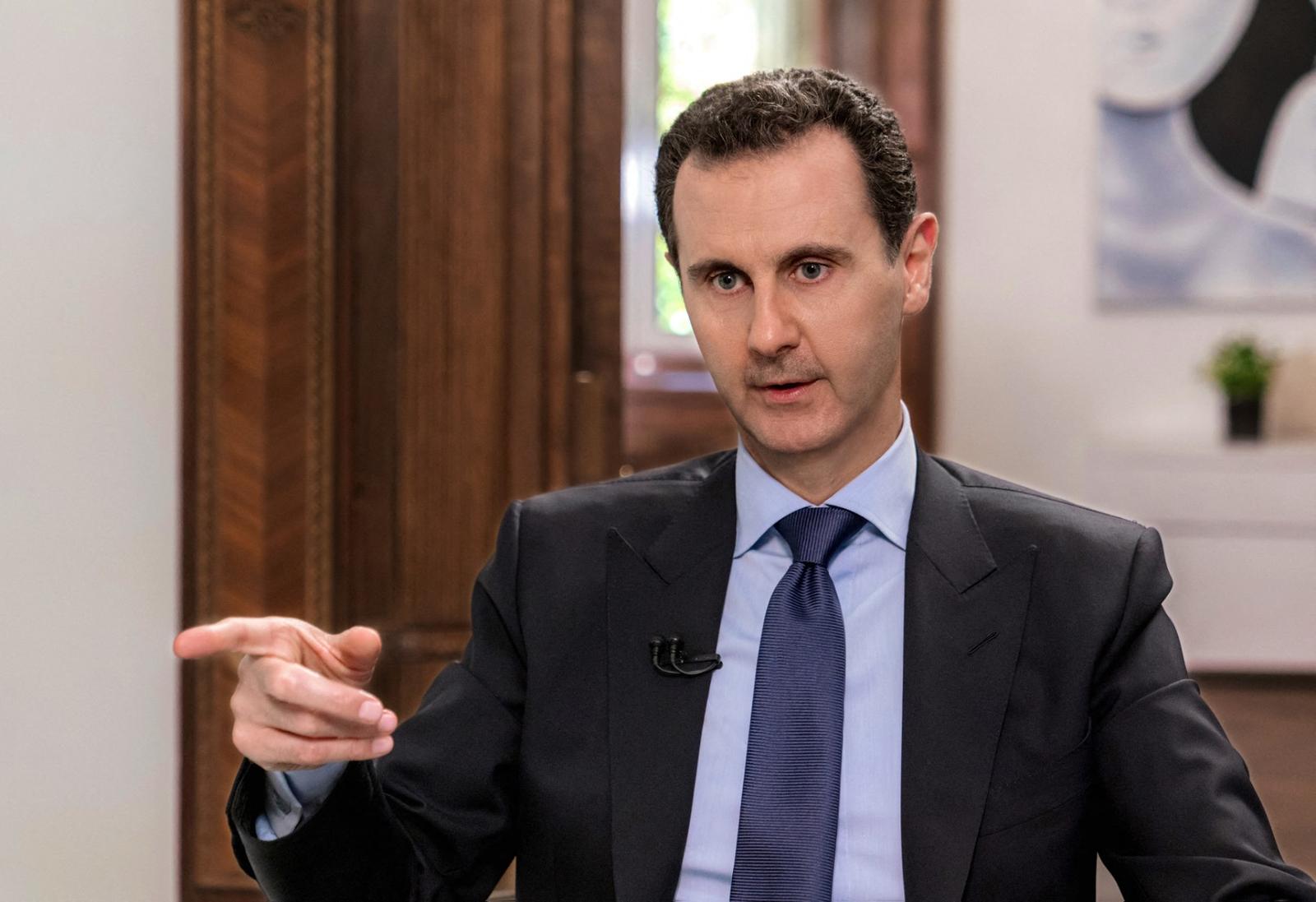 Bachar al-Assad lors d'une interview (image d'illustration).