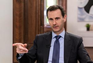 Bachar al-Assad lors d'une interview (image d'illustration).