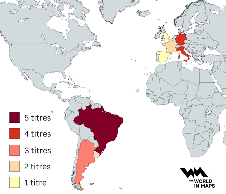 Les pays qui ont remporté la Coupe du monde de la Fifa