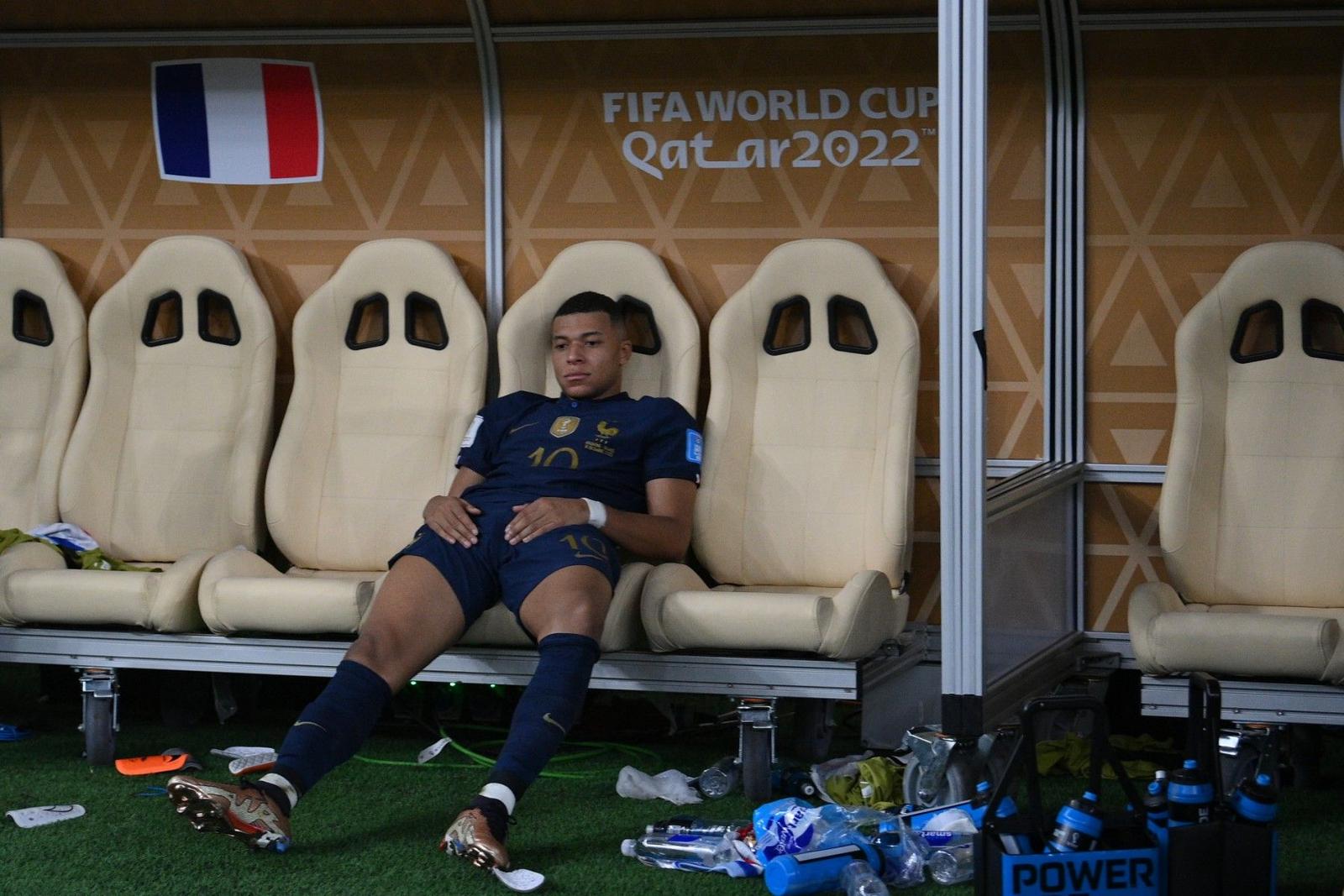 Kylian Mbappé après la défaite de l'équipe de France en finale de la Coupe du monde.