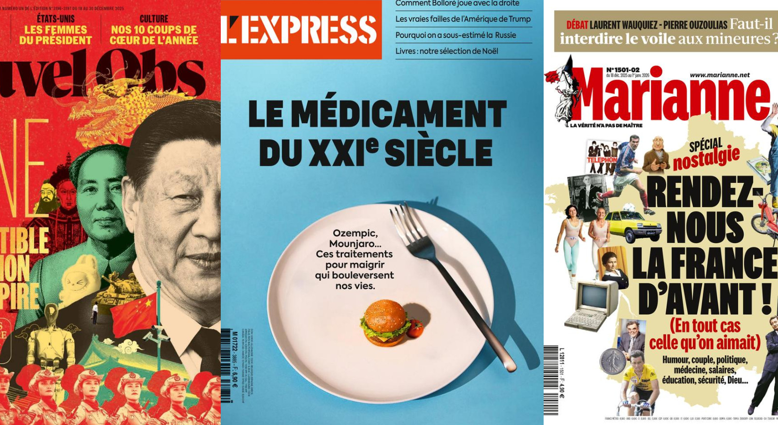 Renaissance veut encore changer de nom, les députés LFI font une crise d’adolescence; Challenges voit Lecornu finir au Sénat, L’Express Bolloré achever LR; Le Point s’inquiète pour Brigitte Macron, Marianne l’accuse; Les médicaments à l’assaut des gros