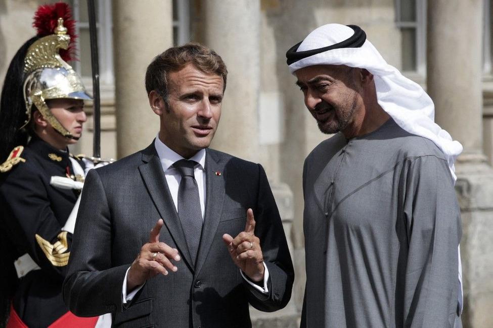Mohammed ben Zayed Emmanuel Macron AFP