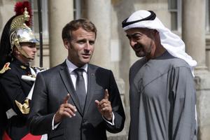 Mohammed ben Zayed Emmanuel Macron AFP