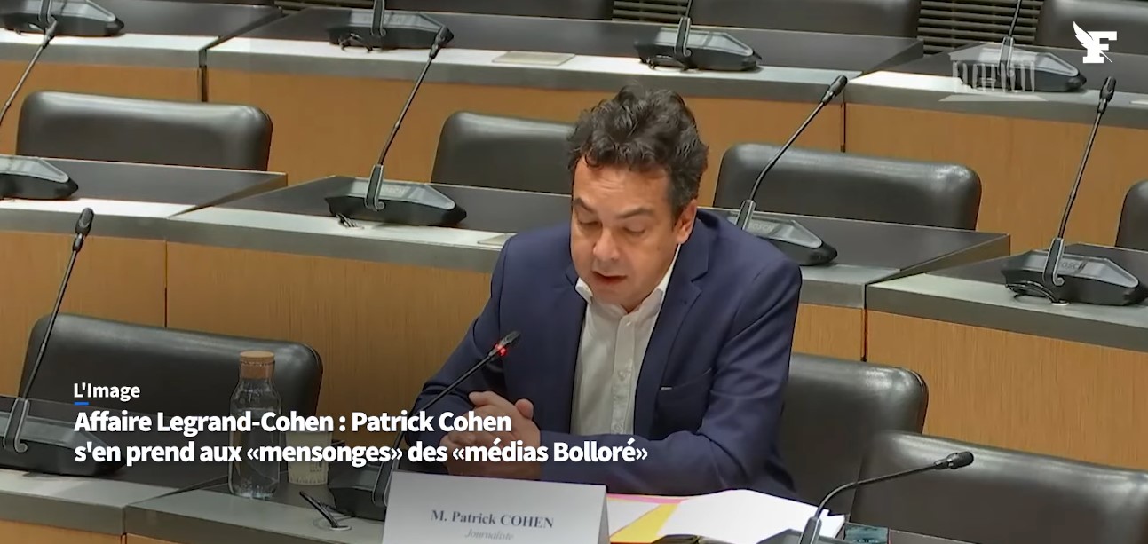 En commission d'enquête, clash entre les députés et les journalistes Patrick Cohen et Thomas Legrand autour des "médias Bolloré"