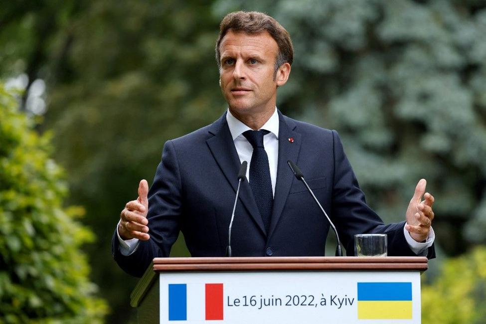 Emmanuel Macron Kiev AFP