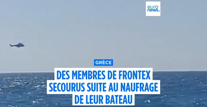 Un navire de garde frontières européen de l'agence Frontex a fait naufrage au large de Lesbos.