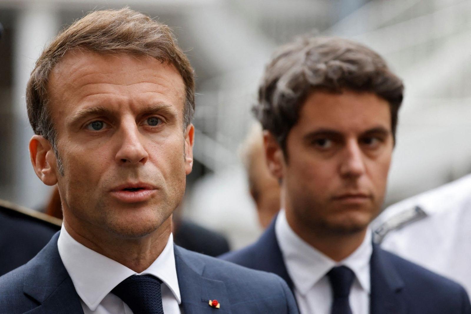 Emmanuel Macron Gabriel Attal 2023