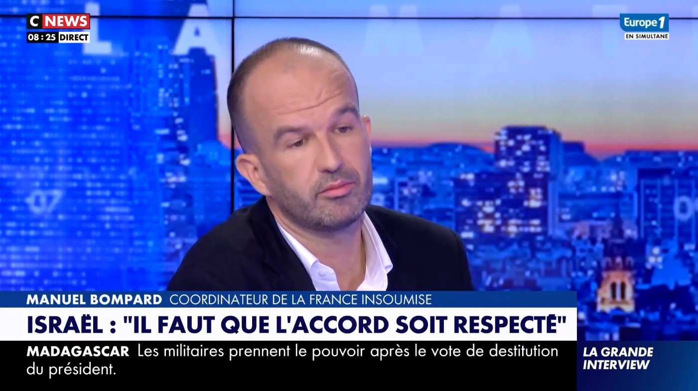 Manuel Bompart et Sonia Mabrouk s'accrochent violemment en direct à propos de la visite du député LFI Thomas Portès au Liban