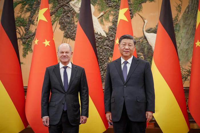 Olaf Scholz Xi Jinping AFP