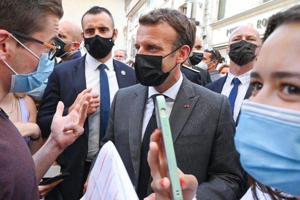 Emmanuel Macron visite Drôme AFP