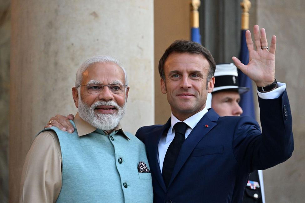 Narendra Modi et Emmanuel Macron