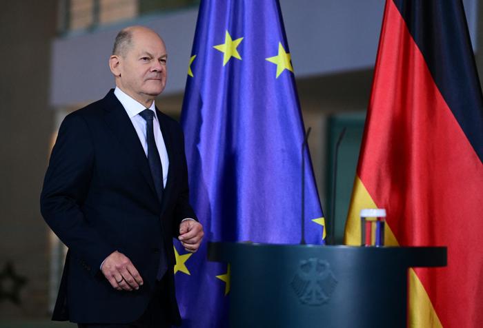 Le chancelier allemand Olaf Scholz à la Chancellerie à Berlin, le 11 décembre 2024