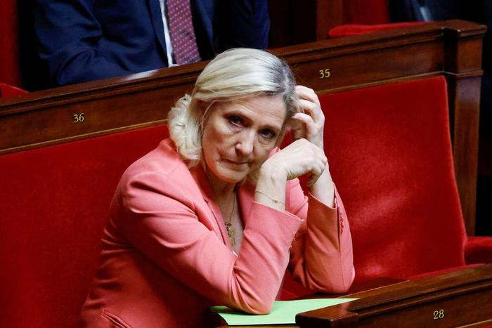 Marine Le Pen à l'Assemblée nationale, le 28 avril 2025.