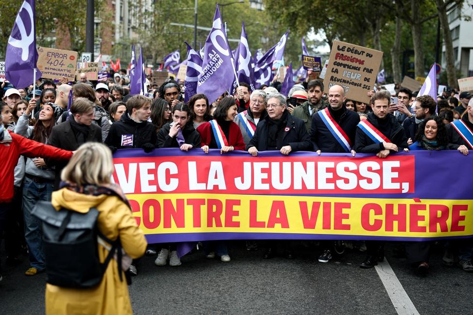 Le parti La France Insoumise, lors d’une manifestation à Paris, le 24 octobre 2026.