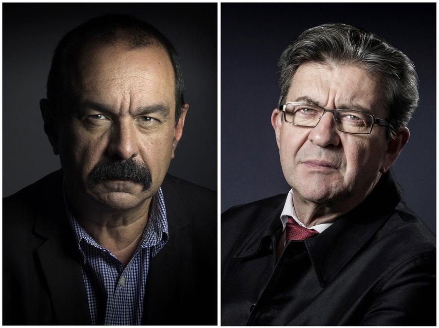 Philippe Martinez Jean-Luc Mélenchon AFP