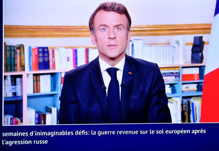 Emmanuel Macron voeux 2023 AFP