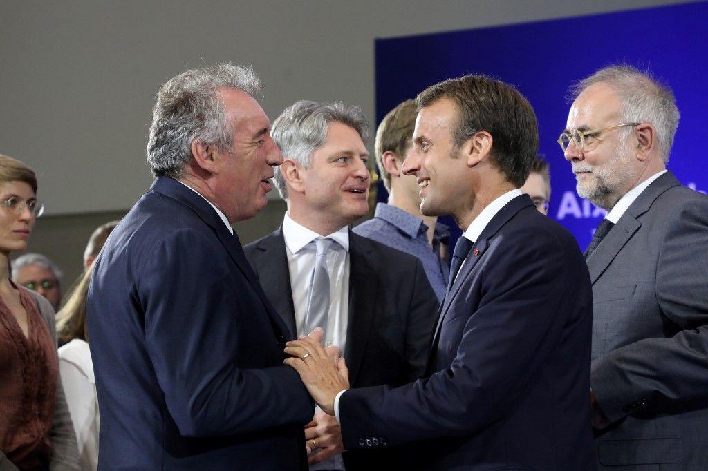 François Bayrou et Emmanuel Macron.