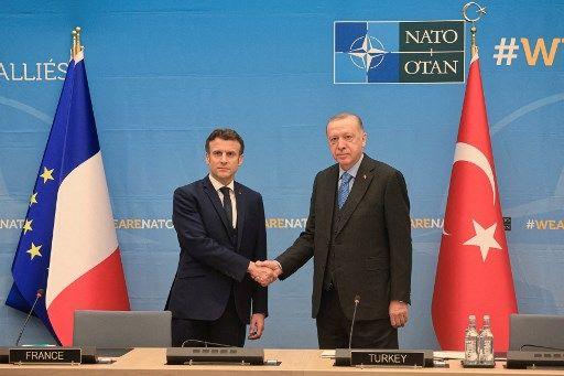 Emmanuel Macron et Erdogan.