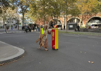 Un "Jésus" lors des manifestations du 17 octobre 2026. (Image d'illustration)