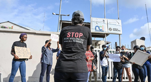 Une manifestation à Abidjan contre les violences faites aux femmes.