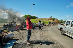 Barrage routier Nouméa Nouvelle-Calédonie 24 mai 2024 AFP
