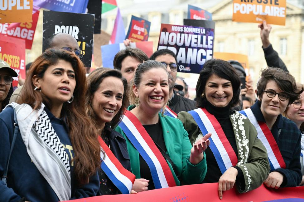 Copines de boulot : Rima Hassan, Clemence Guette, Mathilde Panot, Aurelie Trouve et Gabrielle Cathala