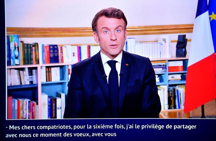 Emmanuel Macron voeux AFP