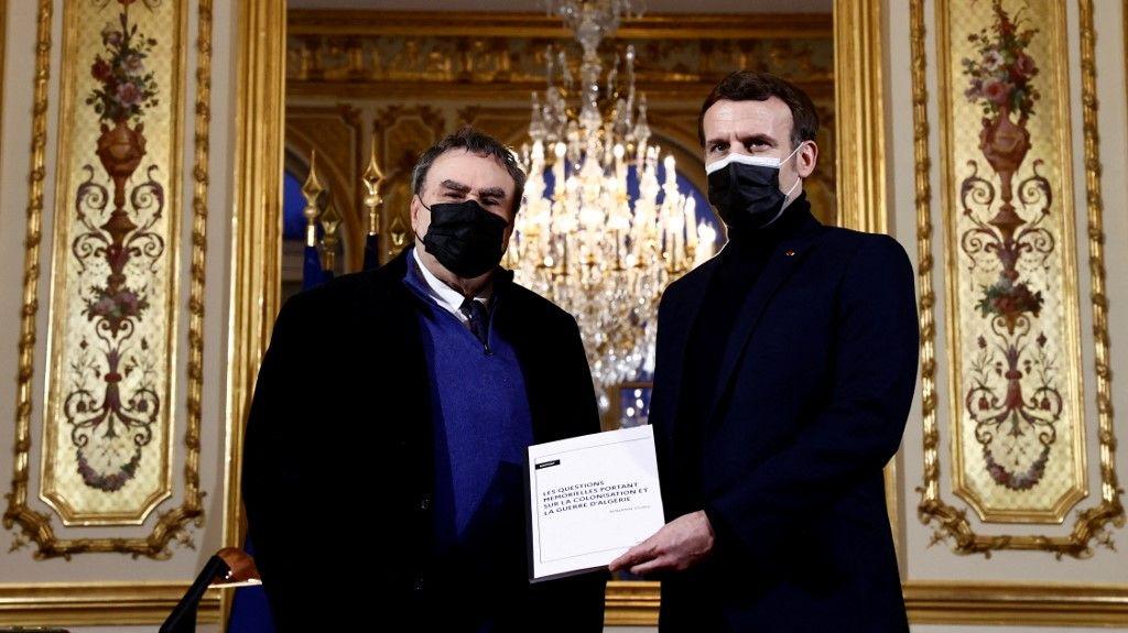 Emmanuel Macron Benjamin Stora AFP