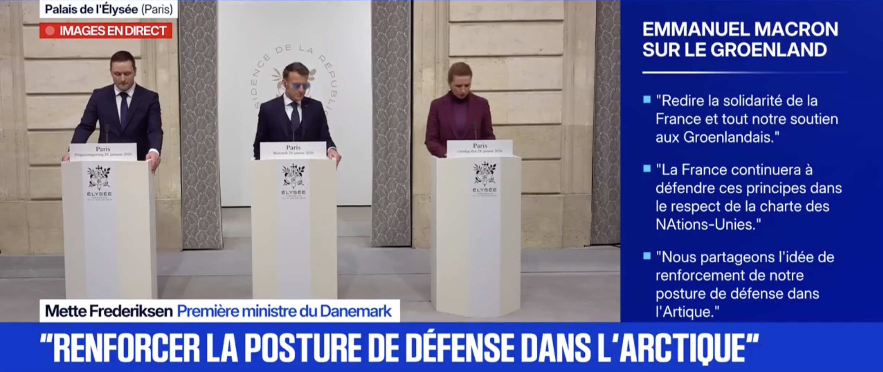 La prise de parole intégrale d'Emmanuel Macron et des dirigeants du Danemark et du Groënland