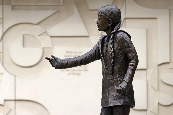 Greta Thunberg statue AFP