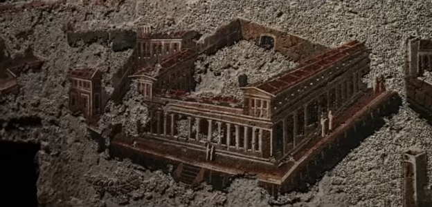 Ouverture du musée des thermes de Trajan, la Grande Mosaïque et la Ville peinte restaurées 
