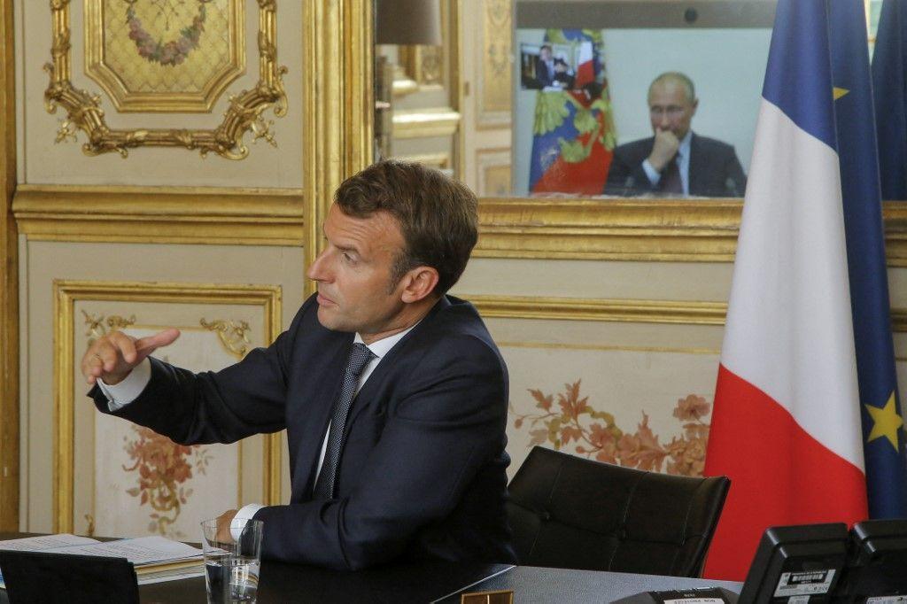 Emmanuel Macron Vladimir Poutine AFP