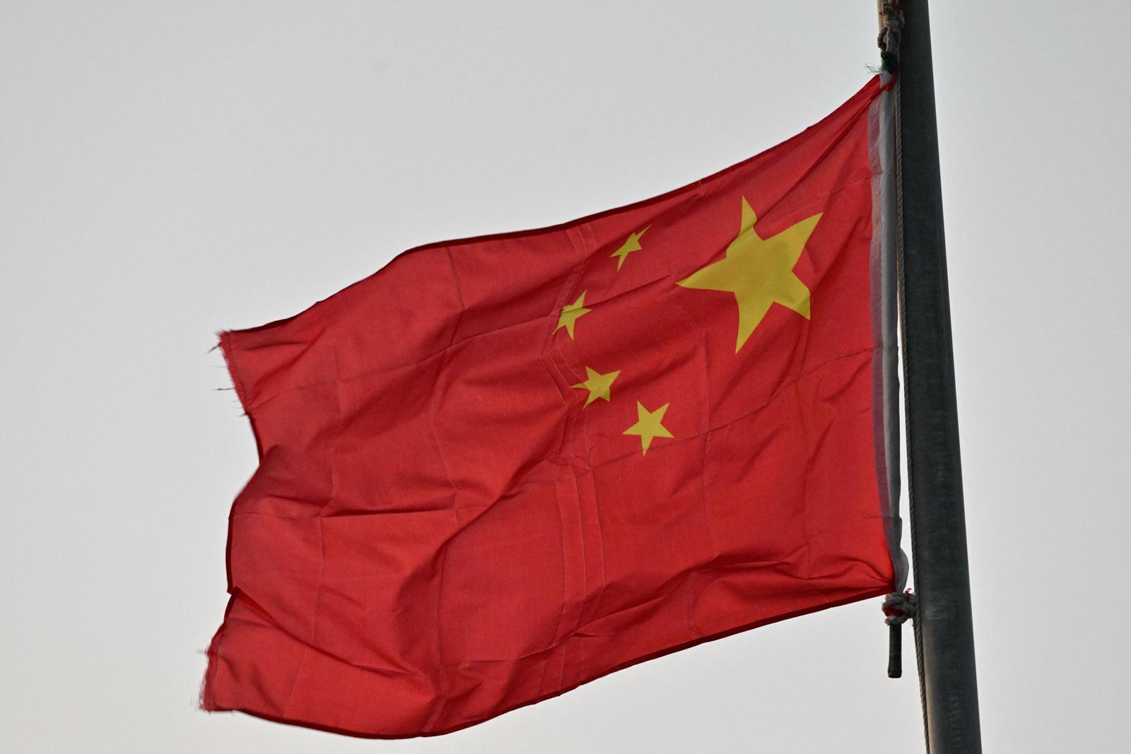 Le drapeau Chinois. (Image d'illustration)