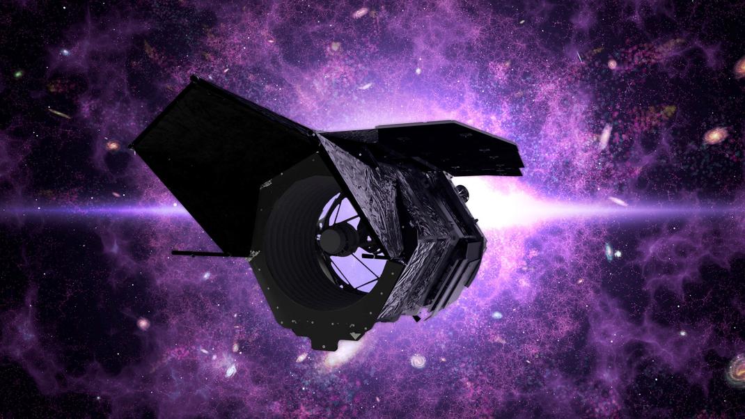 Cette illustration de la NASA, publiée le 20 mai 2020, présente le télescope spatial WFIRST (Wide Field Infrared Survey Telescope), désormais appelé télescope spatial Nancy Grace Roman en hommage à la première astronome en chef de la NASA. 