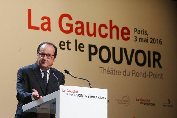 François Hollande lors du colloque "la Gauche et le Pouvoir" à Paris le 3 mai 2016.