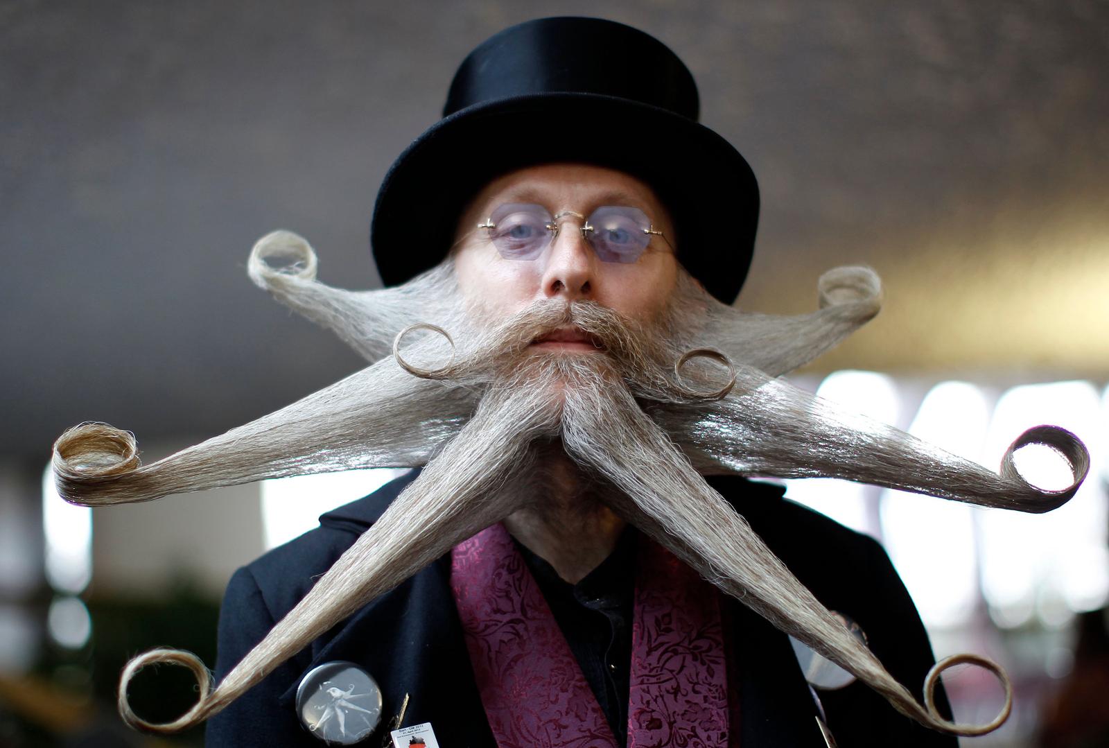 Un participant du championnat mondial de la plus belle barbe. (Image d'illustration)