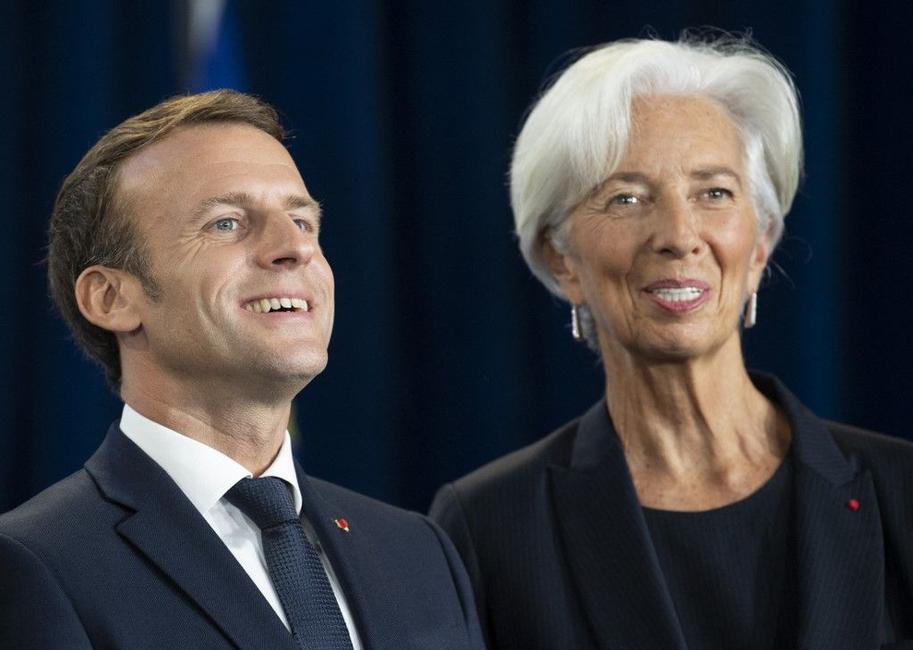 Christine Lagarde Emmanuel Macron AFP