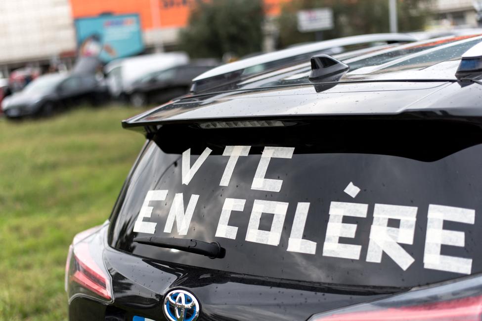 Manifestation de VTC à Bordeaux