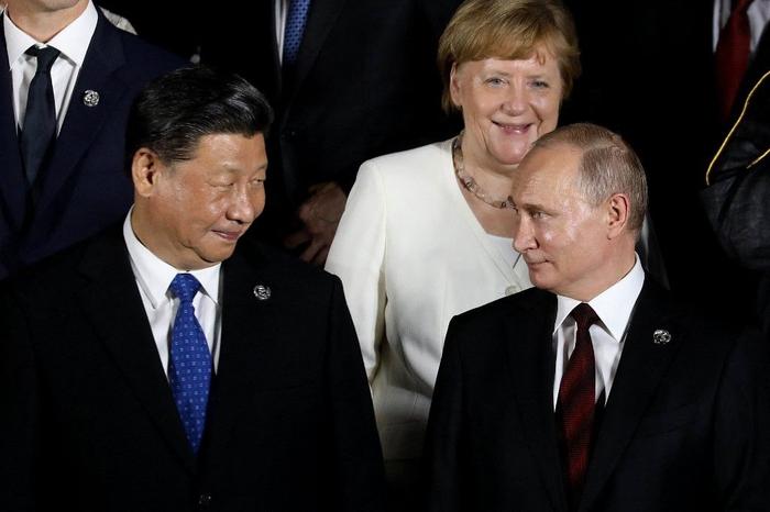 Angela Merkel Xi Jinping Vladimir Poutine AFP