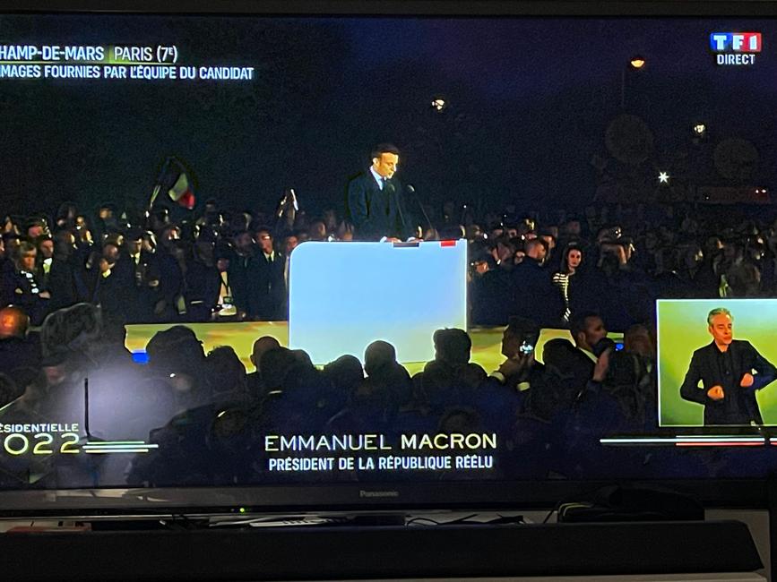 Emmanuel Macron au Champ de Mars